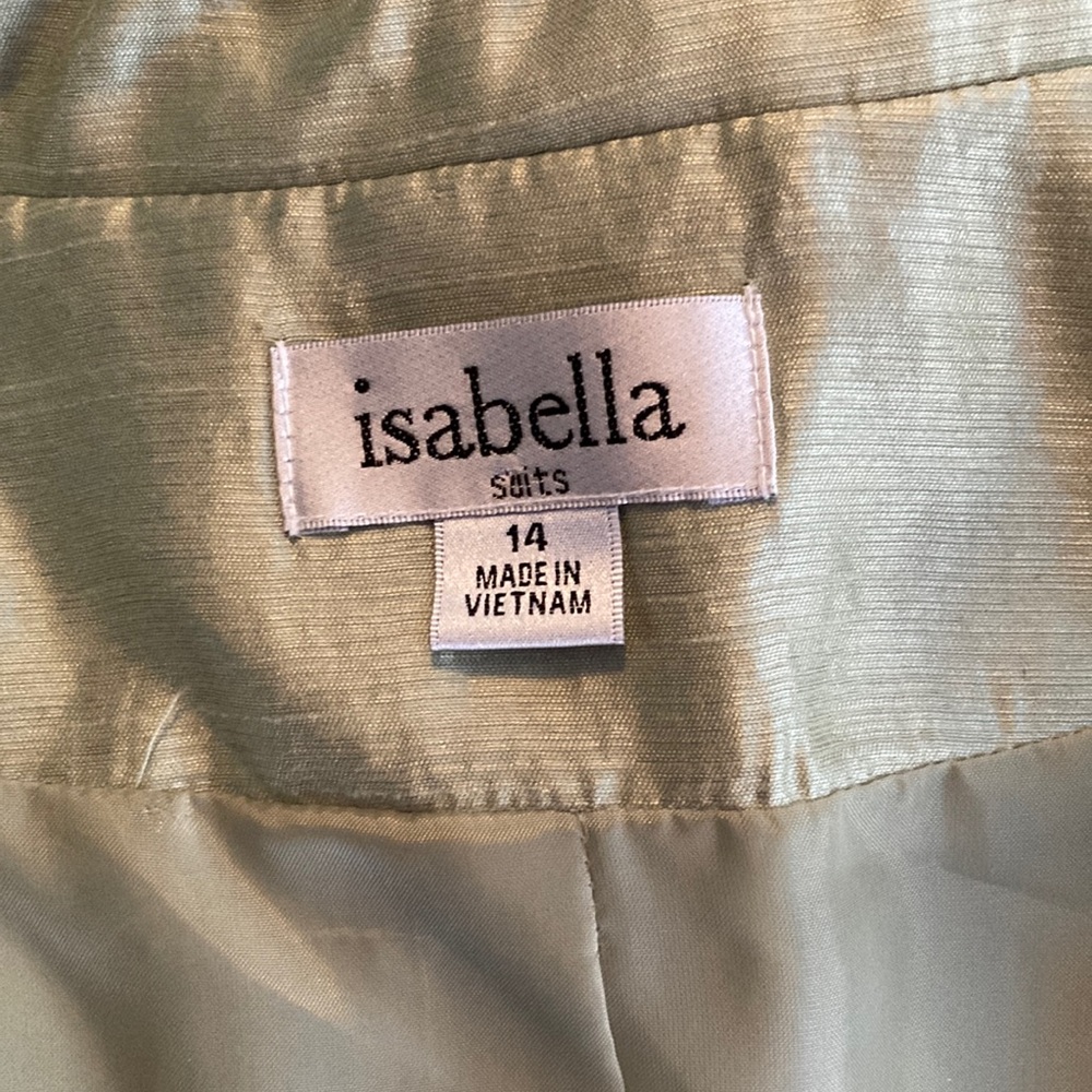 Isabella size 14 light green suit combo